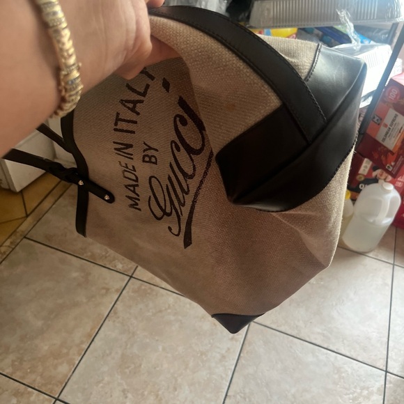 Authentic Gucci bag beige and brown - Picture 9 of 14